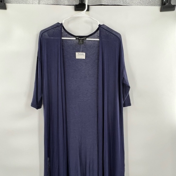 See You Monday LA blue duster cardigan size M - Picture 2 of 12
